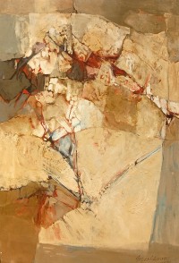 Mashkoor Raza, 18 x 28 Inch, Oil On Canvas, Abstract Painting, AC-MR-737 Mashkoor Raza, 18 x 28 Inch, Oil On Canvas, Abstract Painting, AC-MR-737